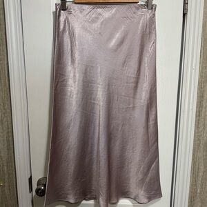 Babaton dusty pink satin skirt